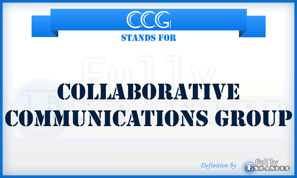 CCG - Collaborative Communications Group