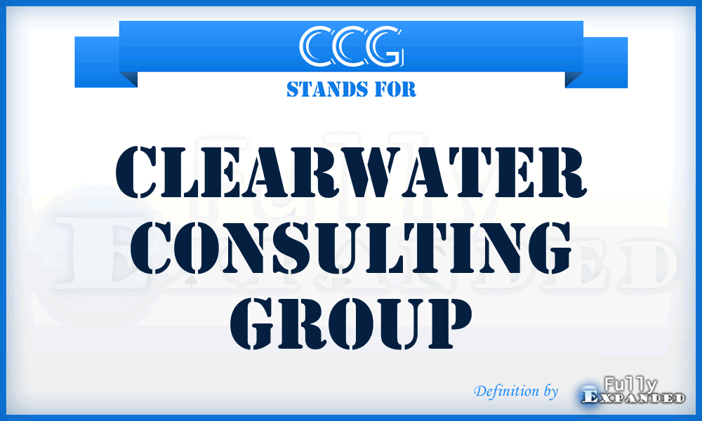 CCG - Clearwater Consulting Group
