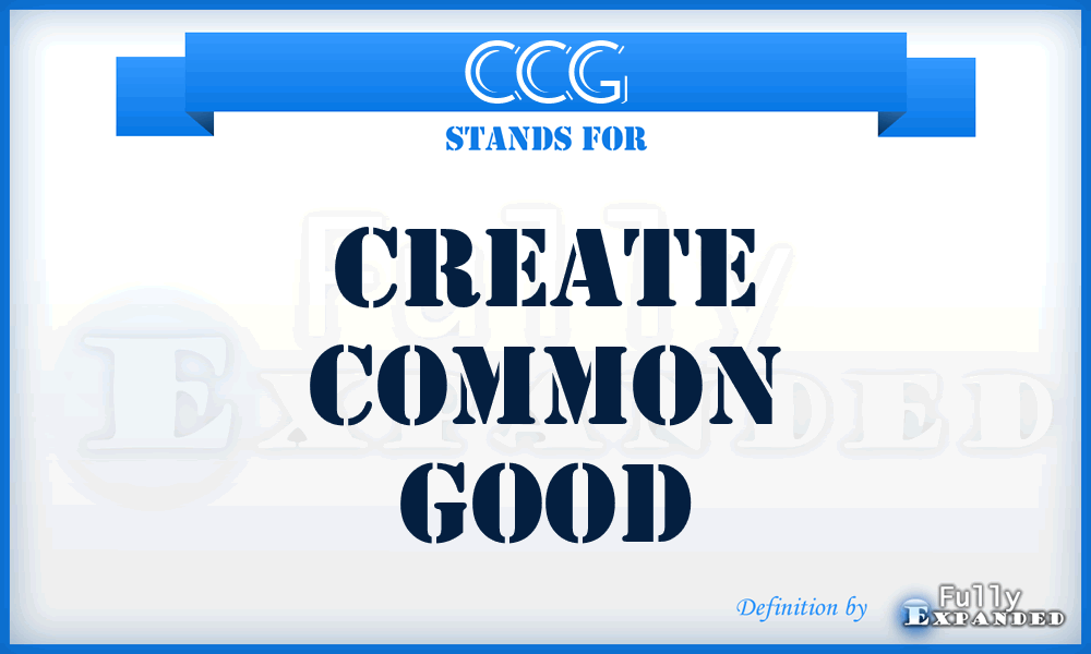 CCG - Create Common Good