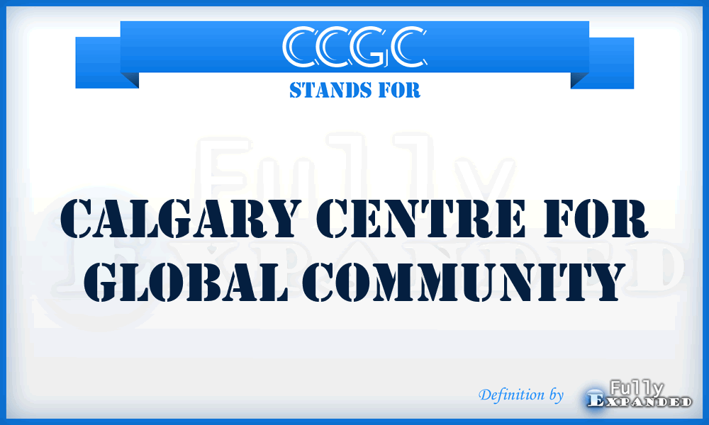 CCGC - Calgary Centre for Global Community