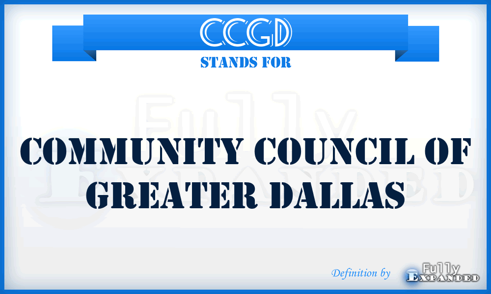 CCGD - Community Council of Greater Dallas