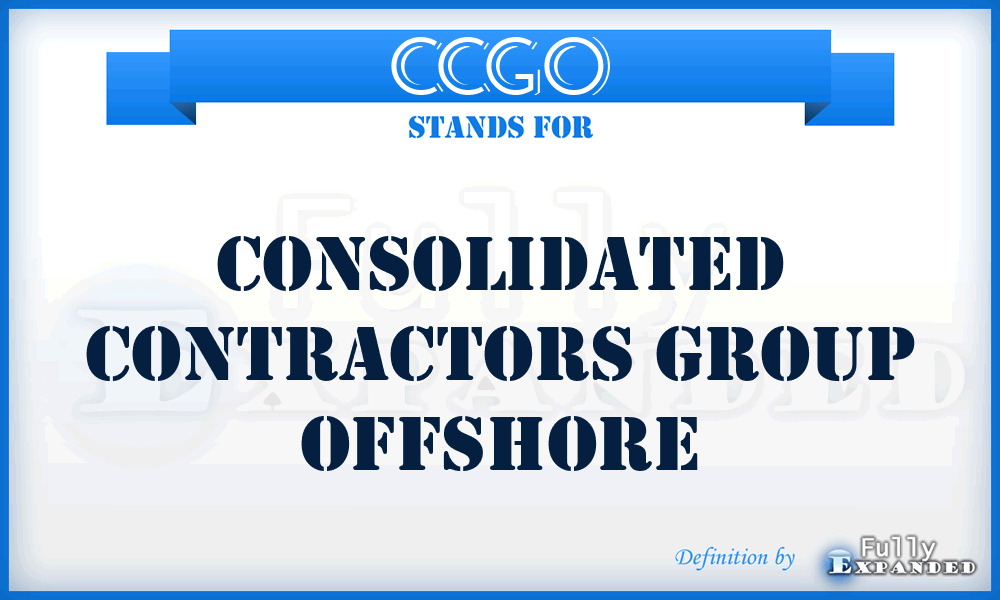 CCGO - Consolidated Contractors Group Offshore