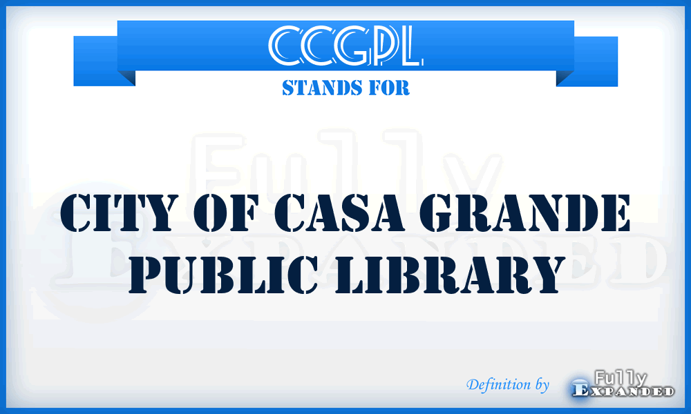 CCGPL - City of Casa Grande Public Library