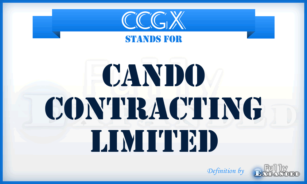 CCGX - Cando Contracting Limited