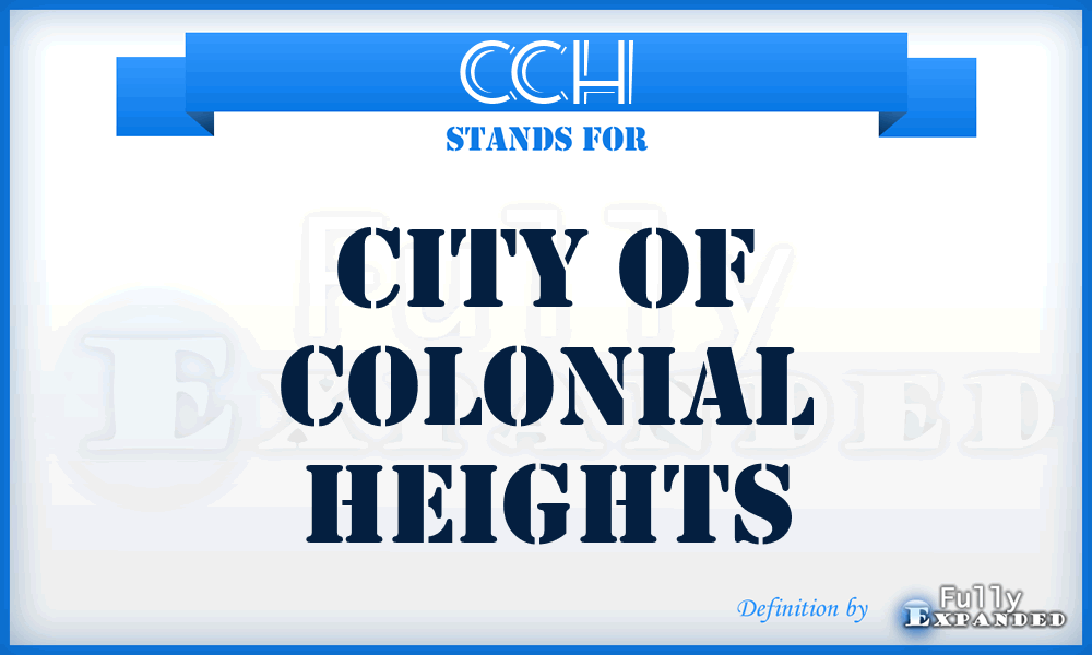 CCH - City of Colonial Heights