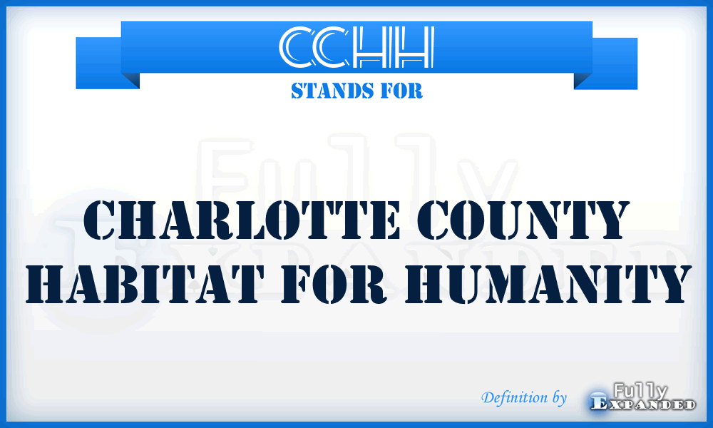CCHH - Charlotte County Habitat for Humanity