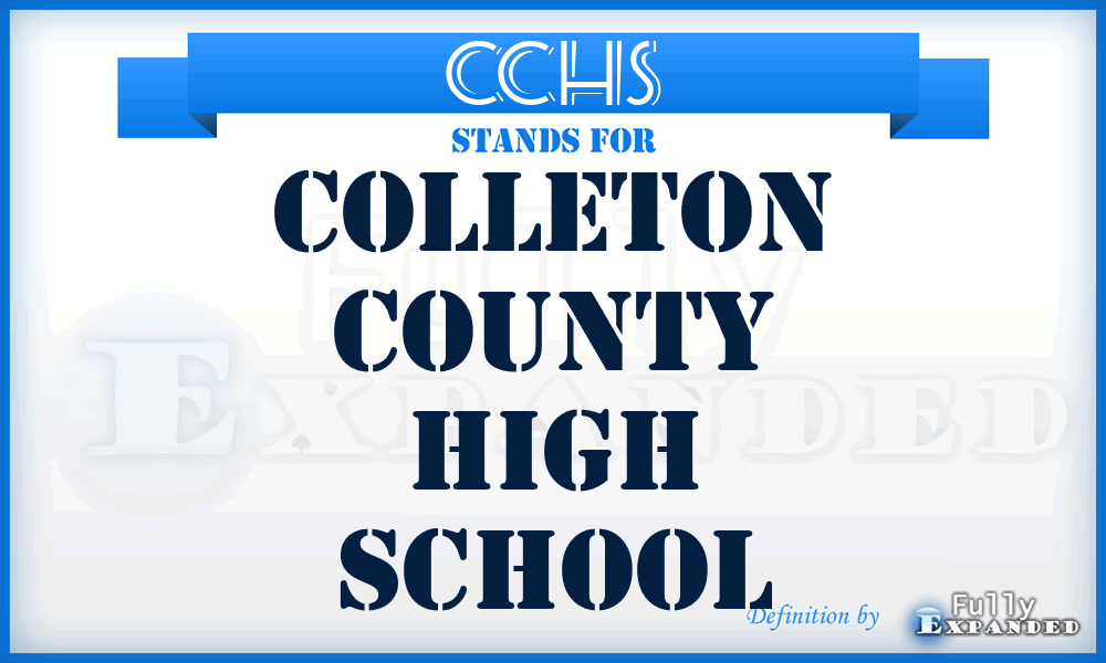CCHS - Colleton County High School
