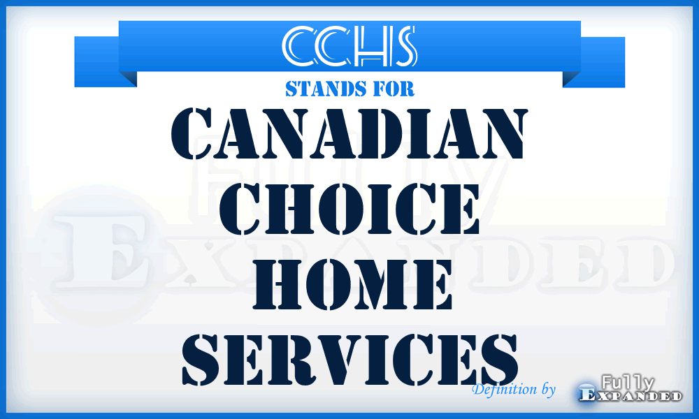 CCHS - Canadian Choice Home Services