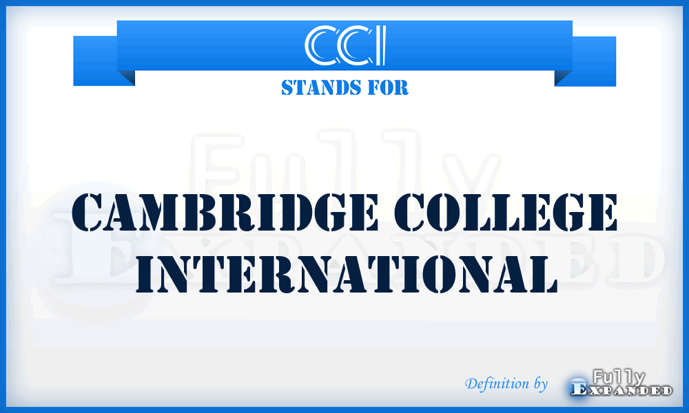 CCI - Cambridge College International