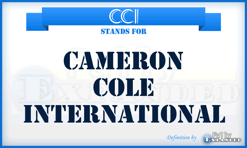 CCI - Cameron Cole International