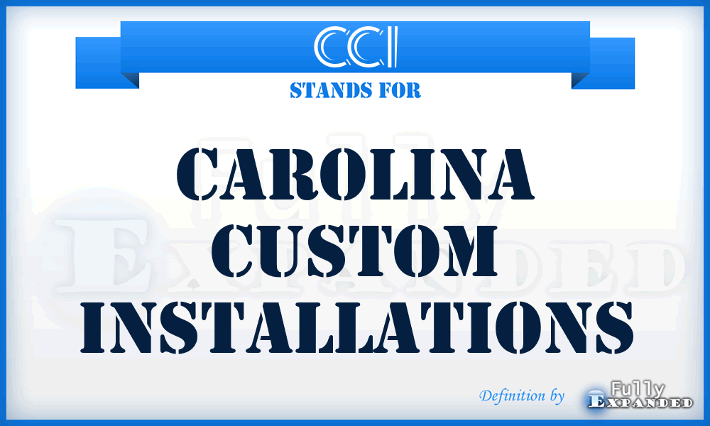 CCI - Carolina Custom Installations