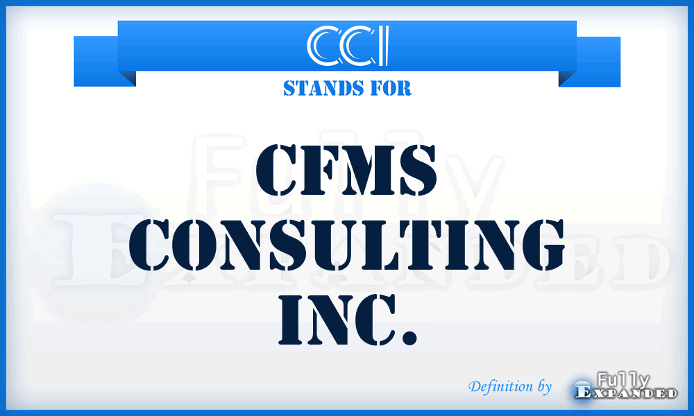 CCI - Cfms Consulting Inc.