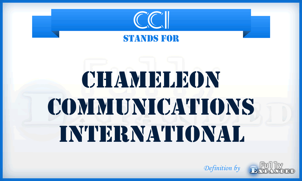 CCI - Chameleon Communications International