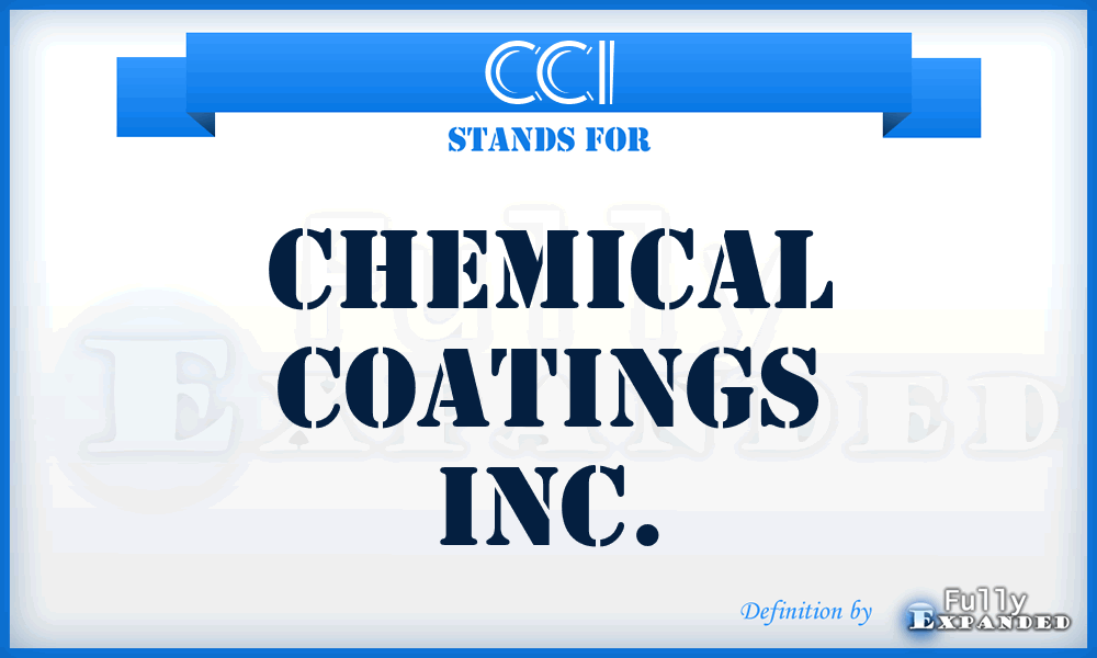 CCI - Chemical Coatings Inc.