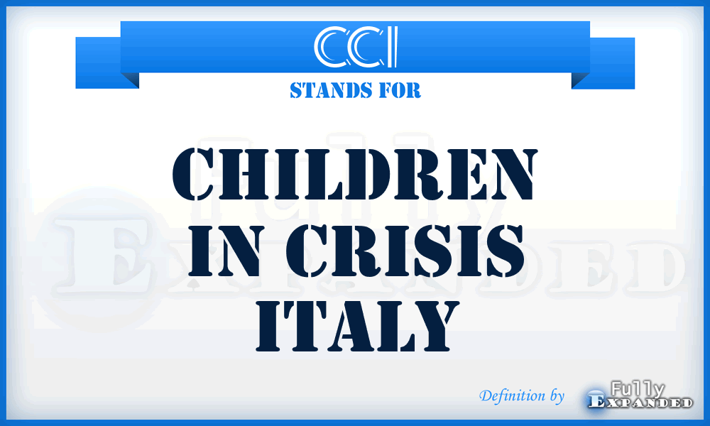 CCI - Children in Crisis Italy