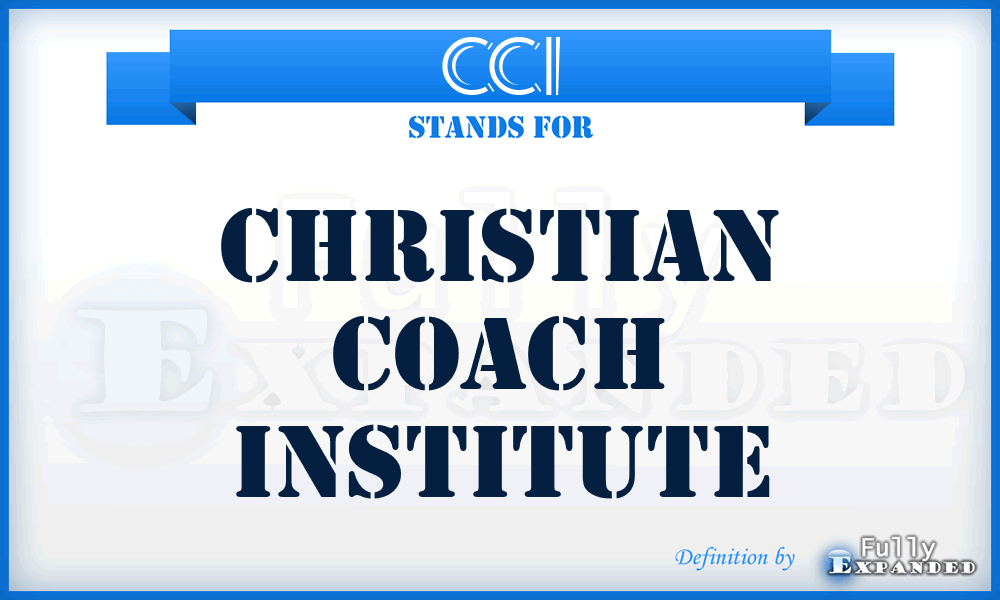 CCI - Christian Coach Institute