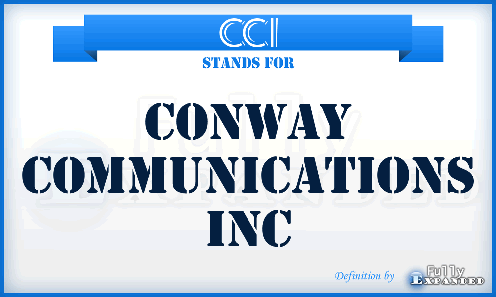 CCI - Conway Communications Inc