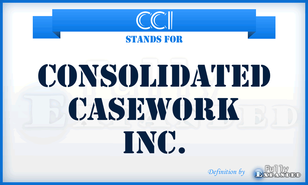 CCI - Consolidated Casework Inc.