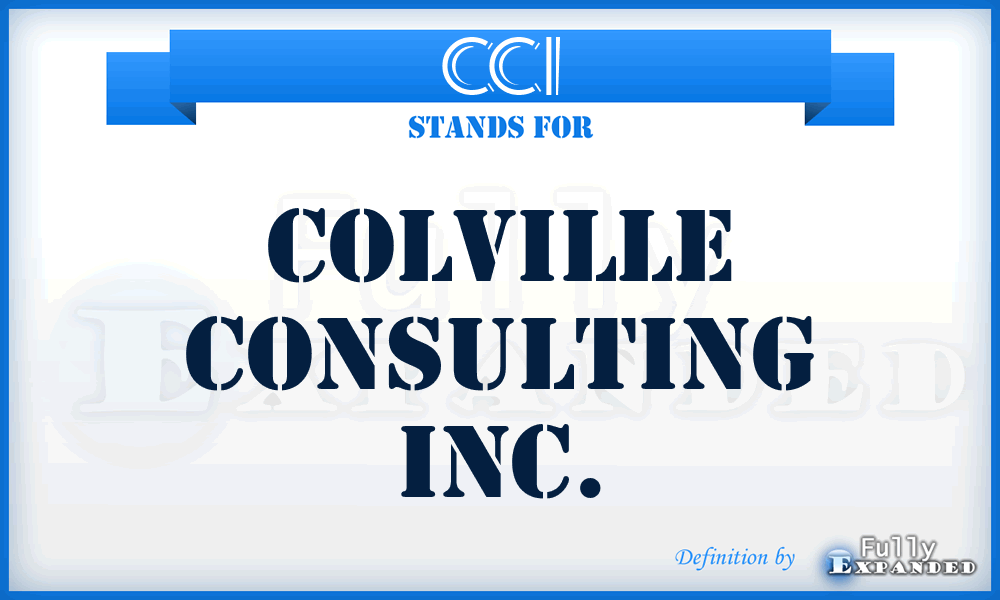 CCI - Colville Consulting Inc.