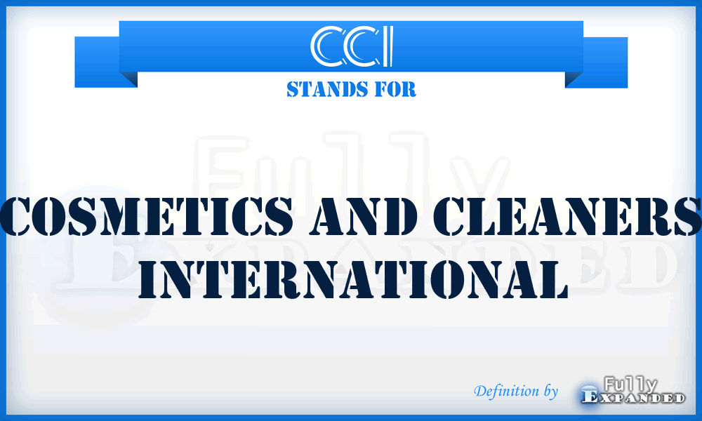 CCI - Cosmetics and Cleaners International