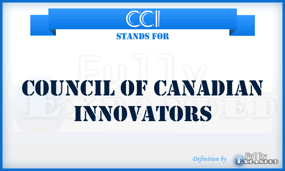 CCI - Council of Canadian Innovators