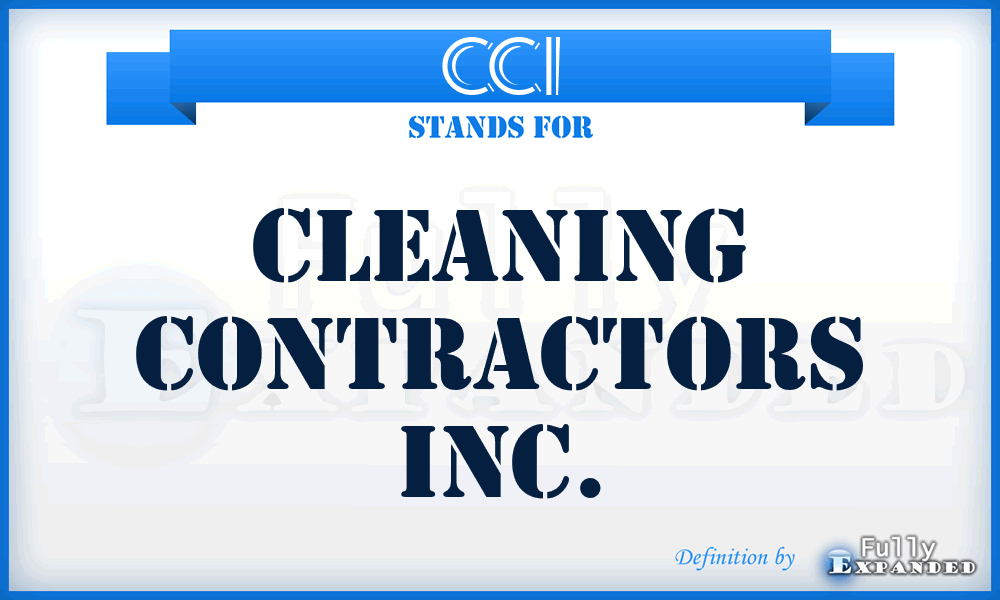 CCI - Cleaning Contractors Inc.