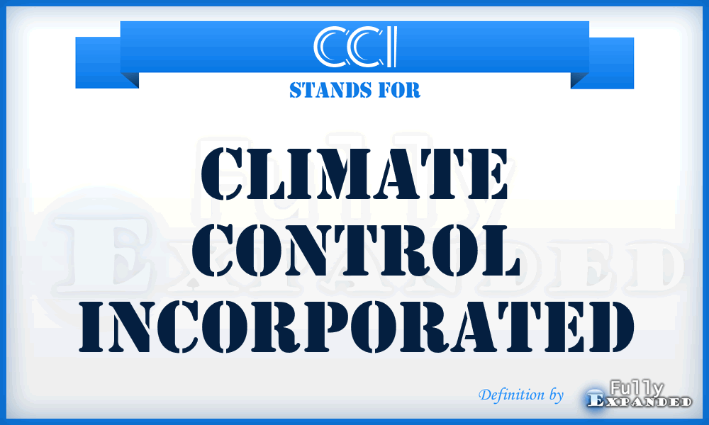 CCI - Climate Control Incorporated