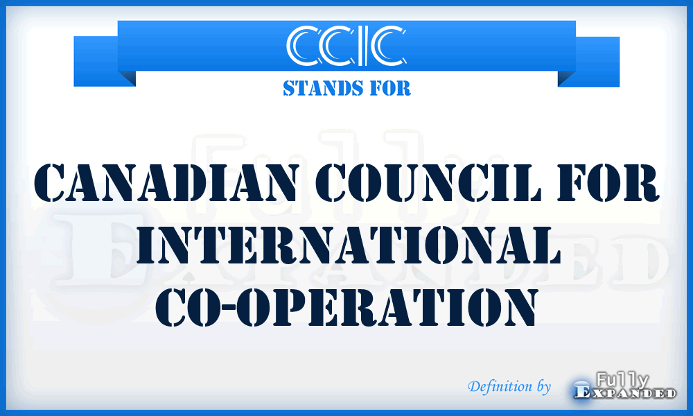 CCIC - Canadian Council for International Co-operation