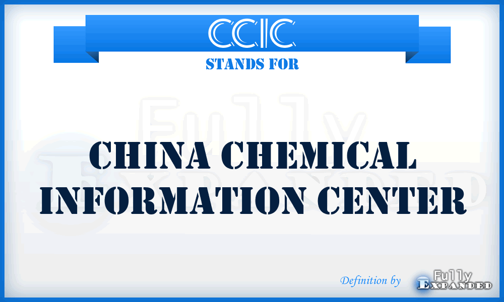 CCIC - China Chemical Information Center