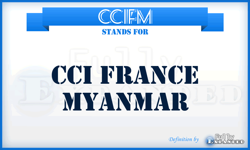 CCIFM - CCI France Myanmar