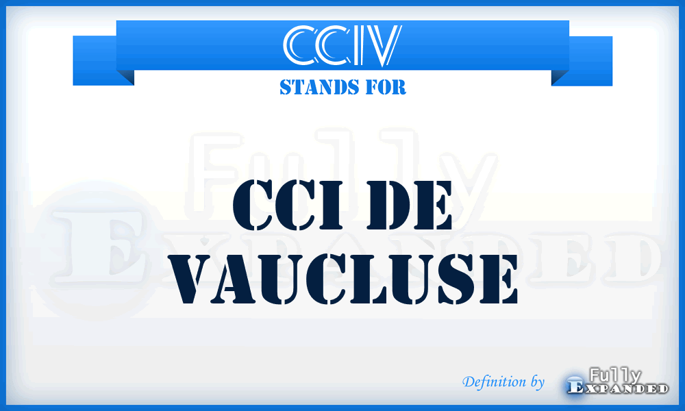 CCIV - CCI de Vaucluse
