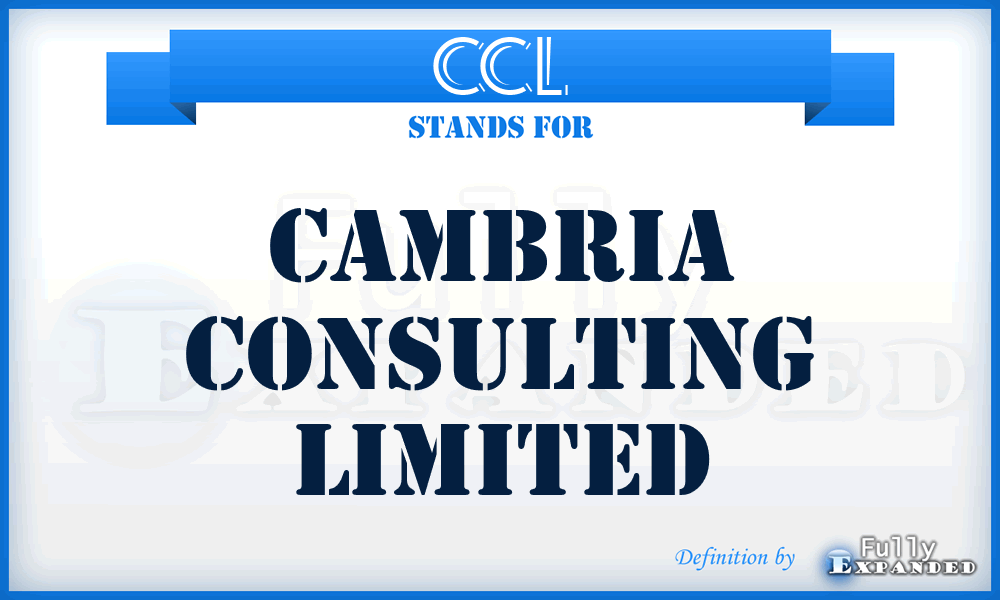 CCL - Cambria Consulting Limited