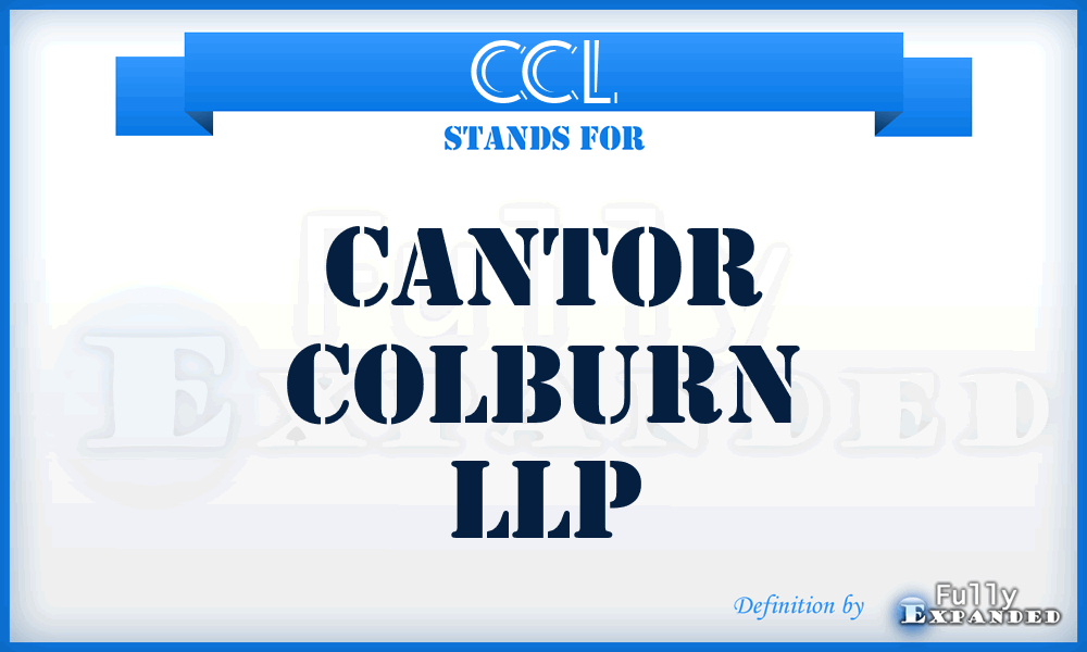CCL - Cantor Colburn LLP