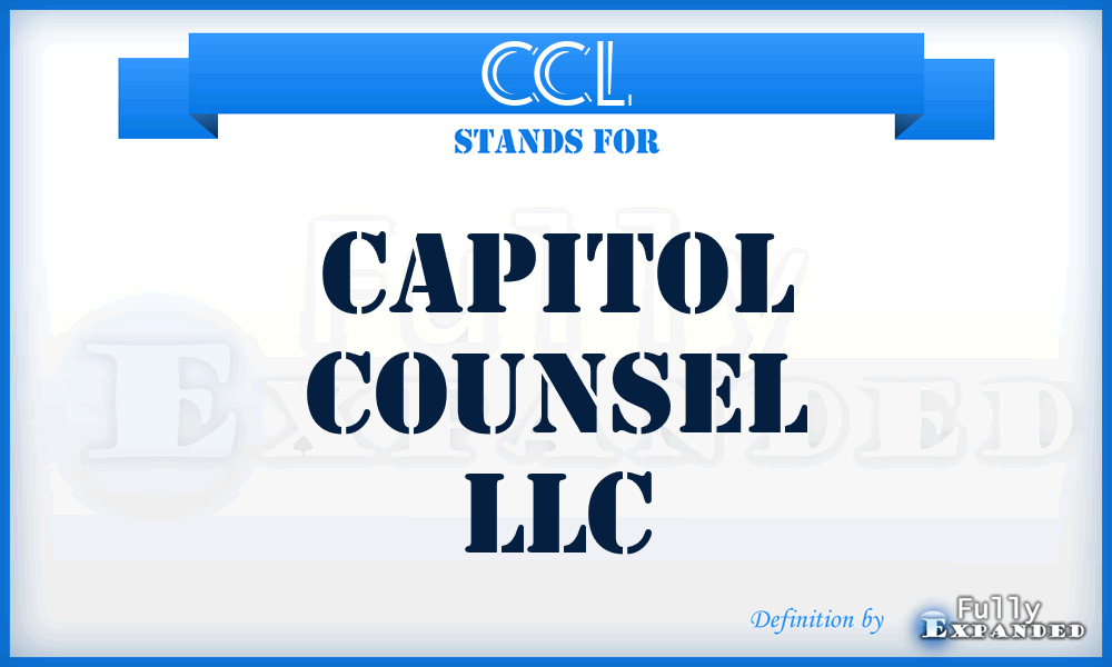 CCL - Capitol Counsel LLC