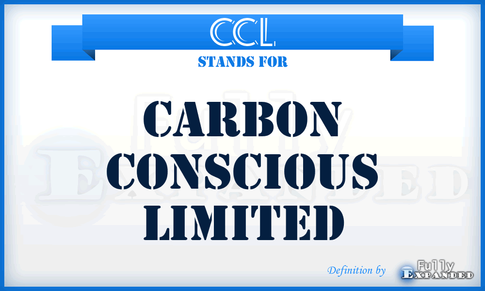 CCL - Carbon Conscious Limited