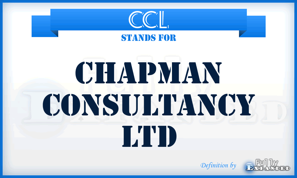 CCL - Chapman Consultancy Ltd