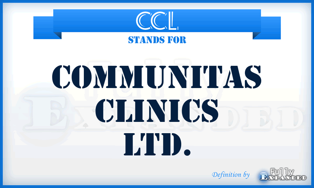 CCL - Communitas Clinics Ltd.