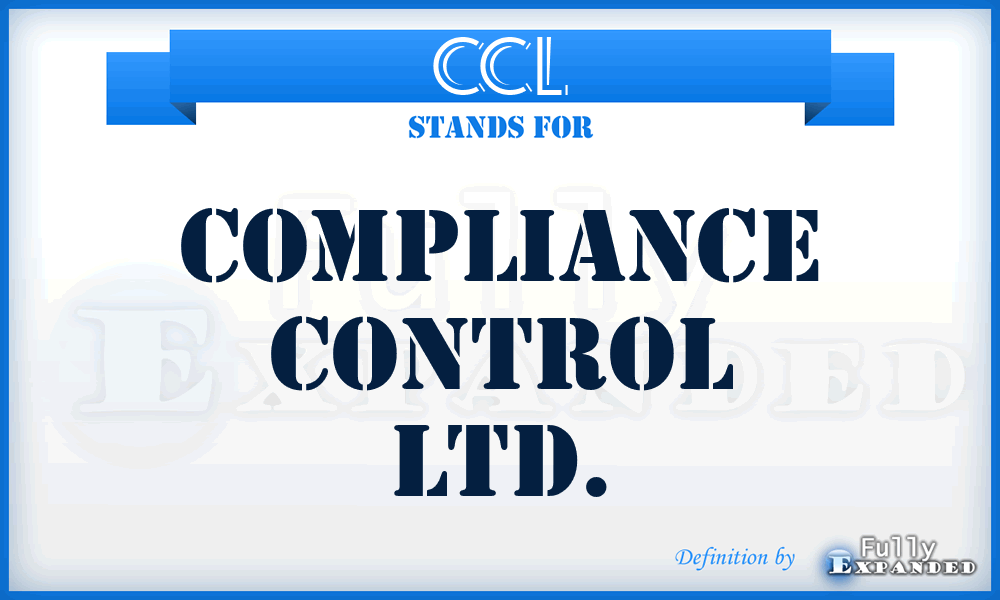 CCL - Compliance Control Ltd.