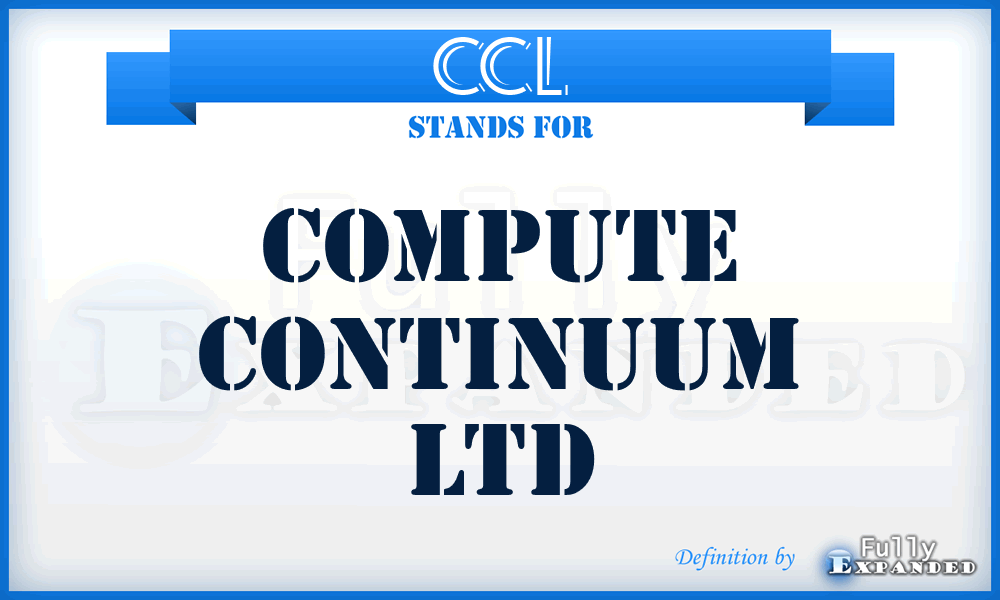 CCL - Compute Continuum Ltd