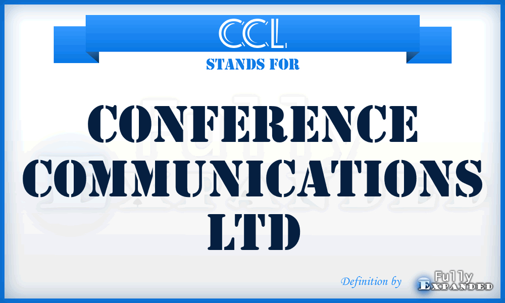 CCL - Conference Communications Ltd