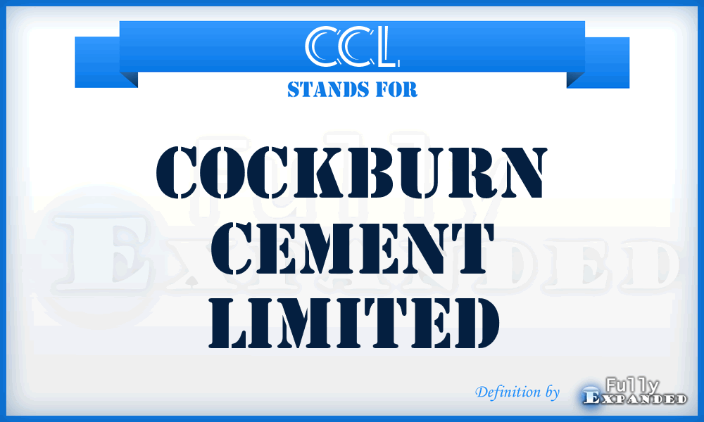 CCL - Cockburn Cement Limited