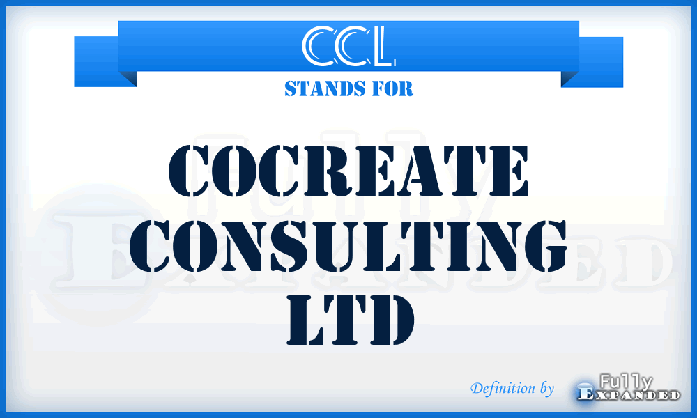 CCL - Cocreate Consulting Ltd