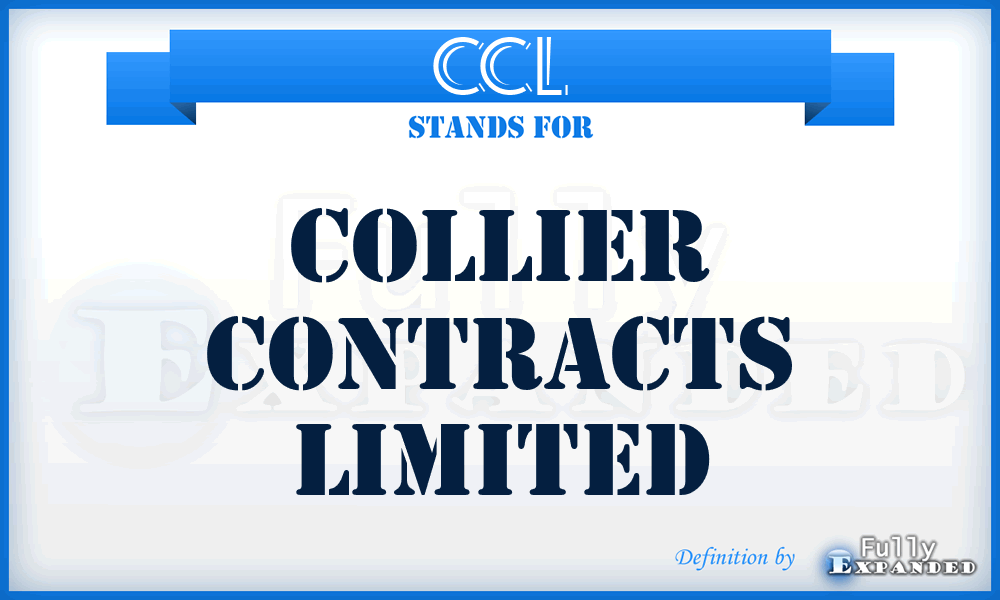 CCL - Collier Contracts Limited