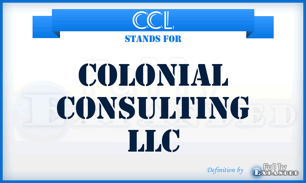 CCL - Colonial Consulting LLC