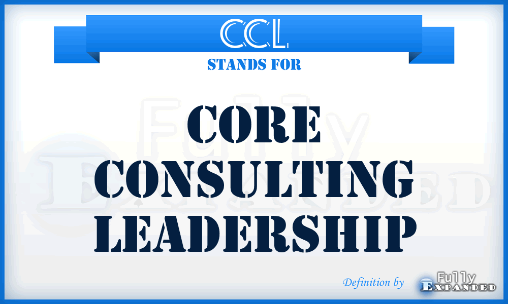 CCL - Core Consulting Leadership