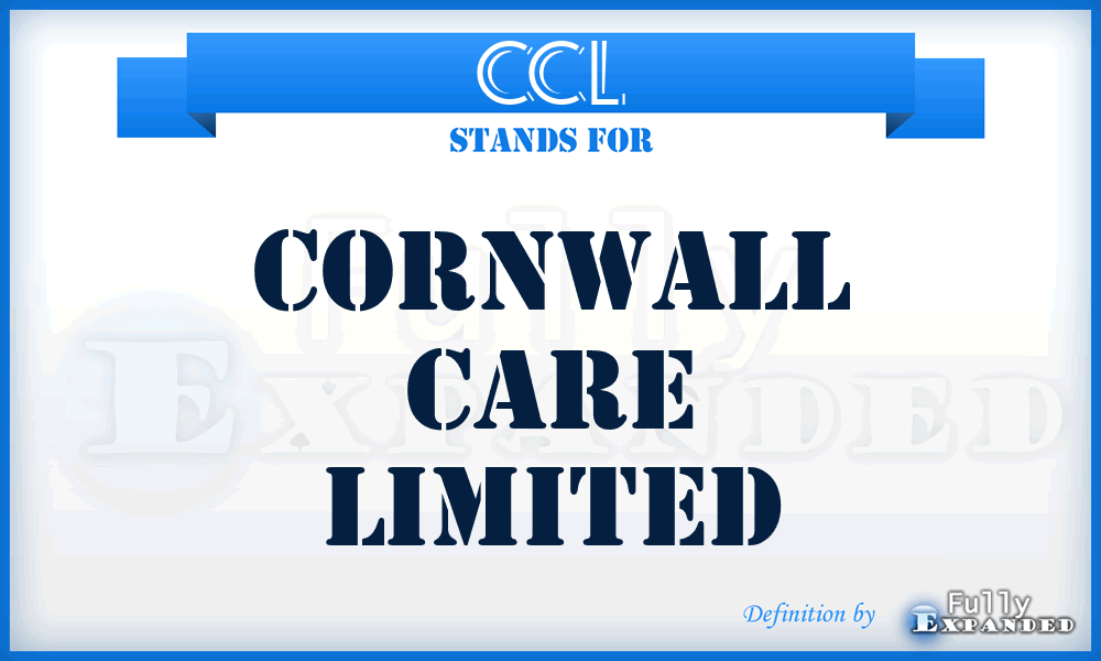 CCL - Cornwall Care Limited