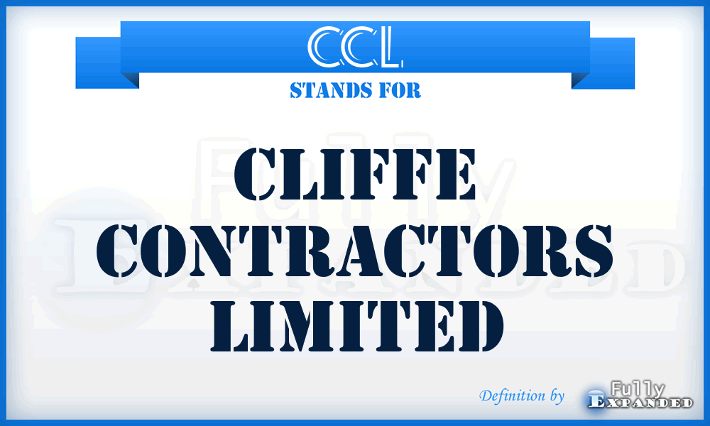 CCL - Cliffe Contractors Limited