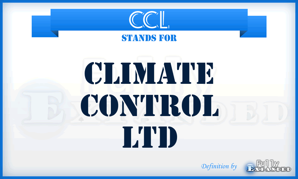 CCL - Climate Control Ltd