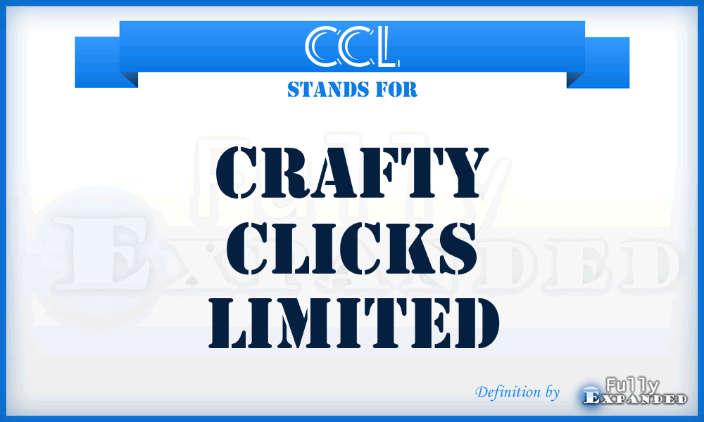 CCL - Crafty Clicks Limited