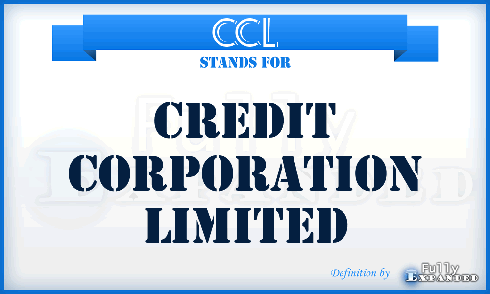 CCL - Credit Corporation Limited